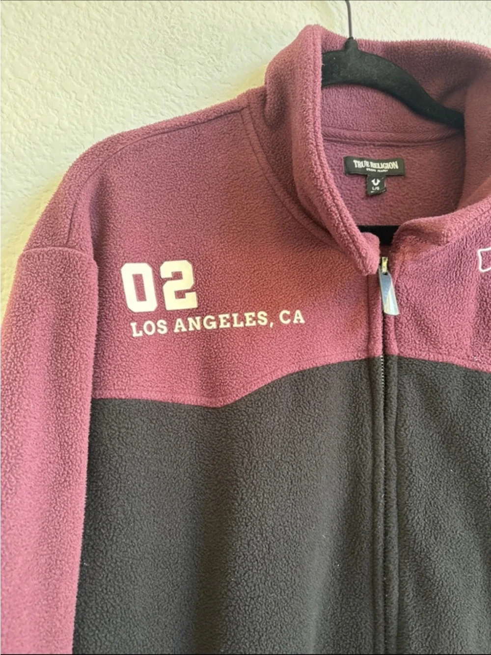True Religion Color Block Fleece Full Zip Jacket Men’s Large